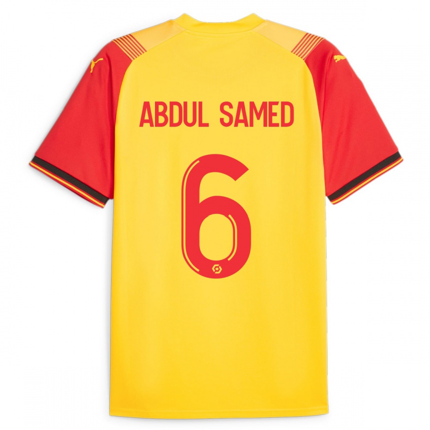 Men Football Salis Abdul Samed #6 Yellow Home Jersey 2023/24 T-Shirt Canada