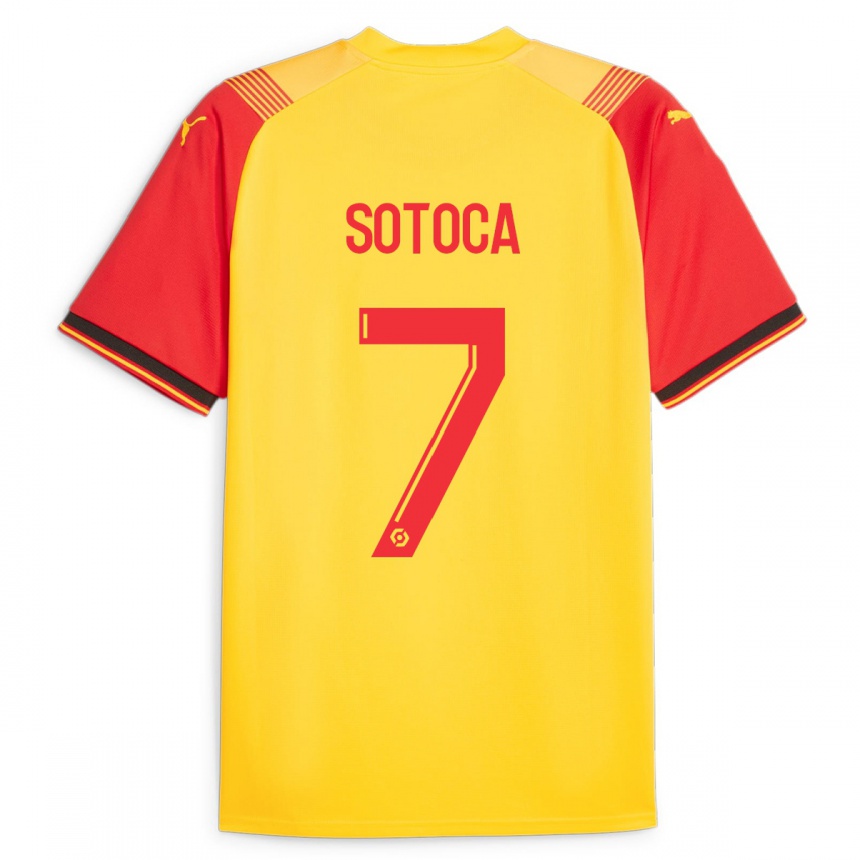 Homme Football Maillot Florian Sotoca #7 Jaune Tenues Domicile 2023/24 Canada