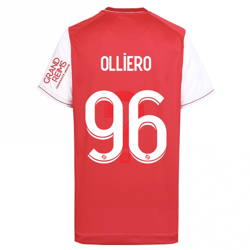 Men Football Alexandre Olliero #96 Red Home Jersey 2023/24 T-Shirt Canada