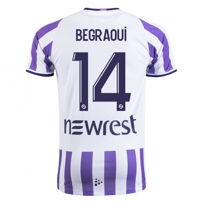 Men Football Yanis Begraoui #14 White Home Jersey 2023/24 T-Shirt Canada