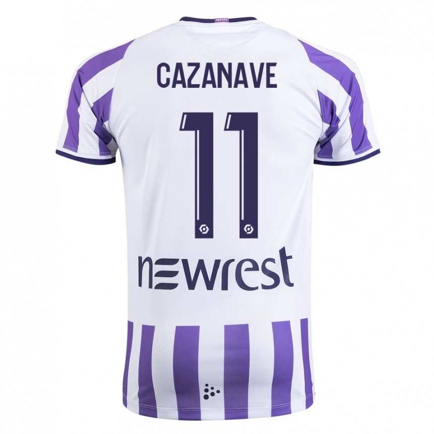 Men Football Julie Cazanave #11 White Home Jersey 2023/24 T-Shirt Canada