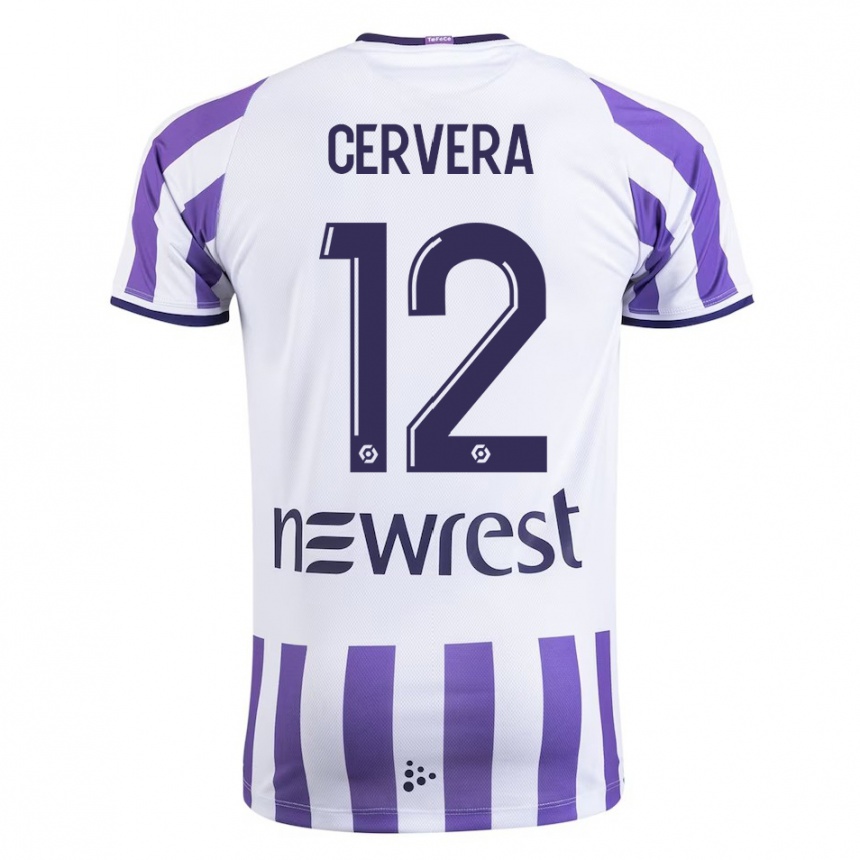 Men Football Laurianne Cervera #12 White Home Jersey 2023/24 T-Shirt Canada