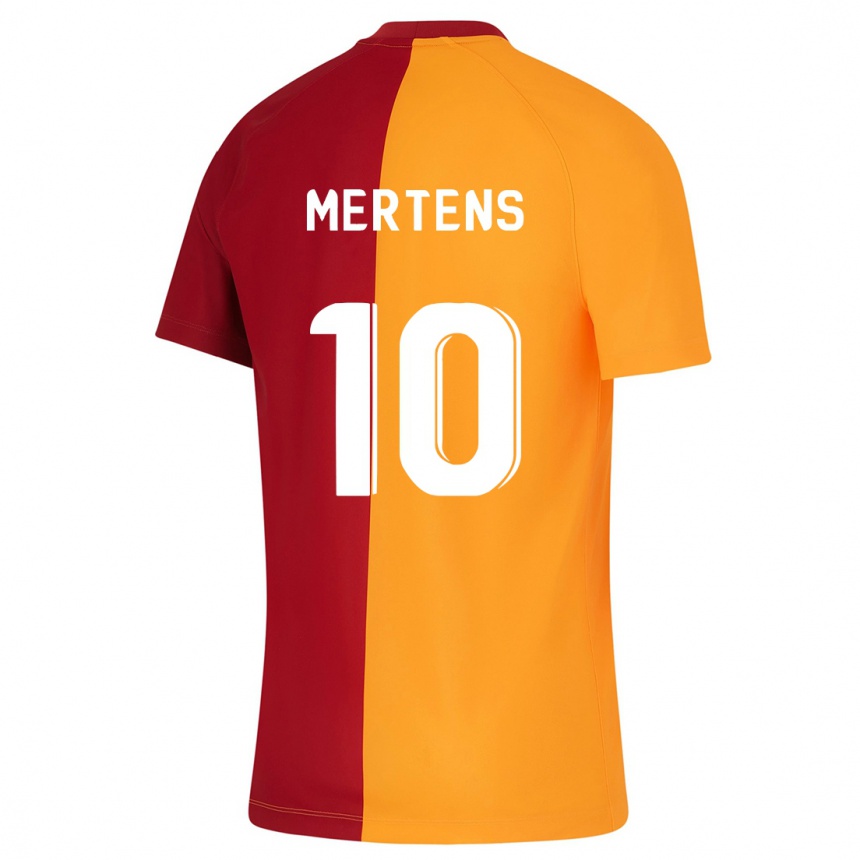 Men Football Dries Mertens #10 Orange Home Jersey 2023/24 T-Shirt Canada