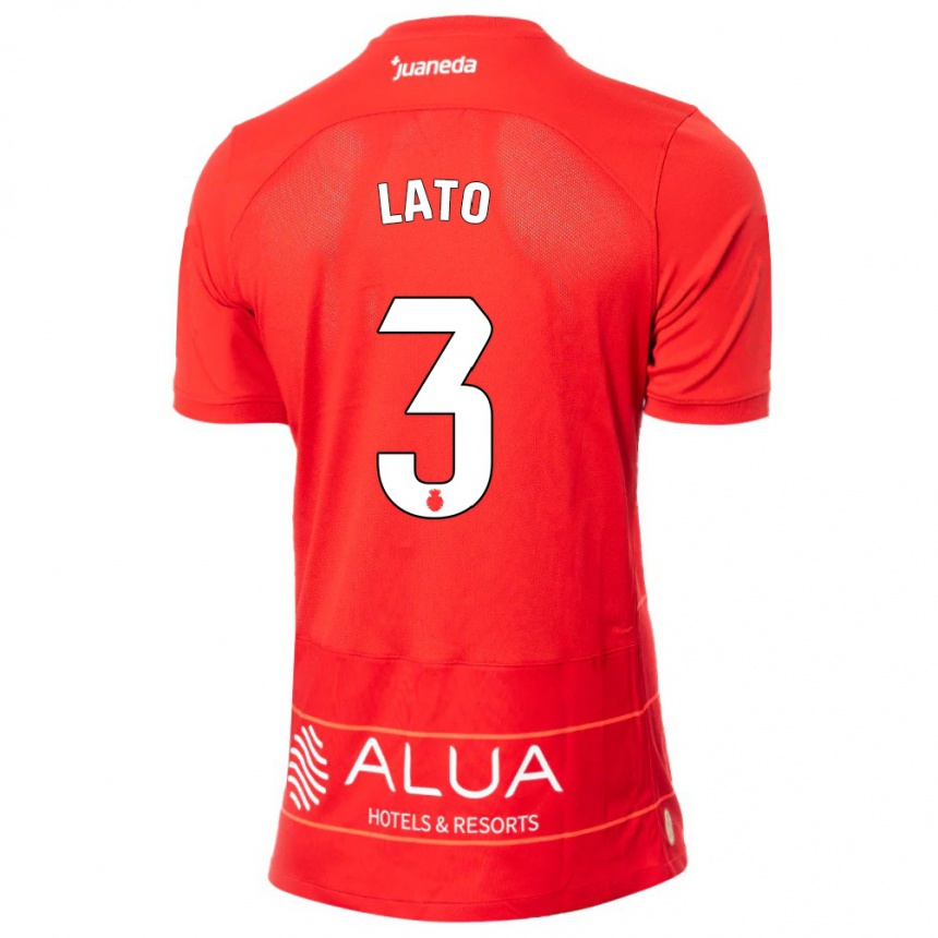 Homme Football Maillot Toni Lato #3 Rouge Tenues Domicile 2023/24 Canada