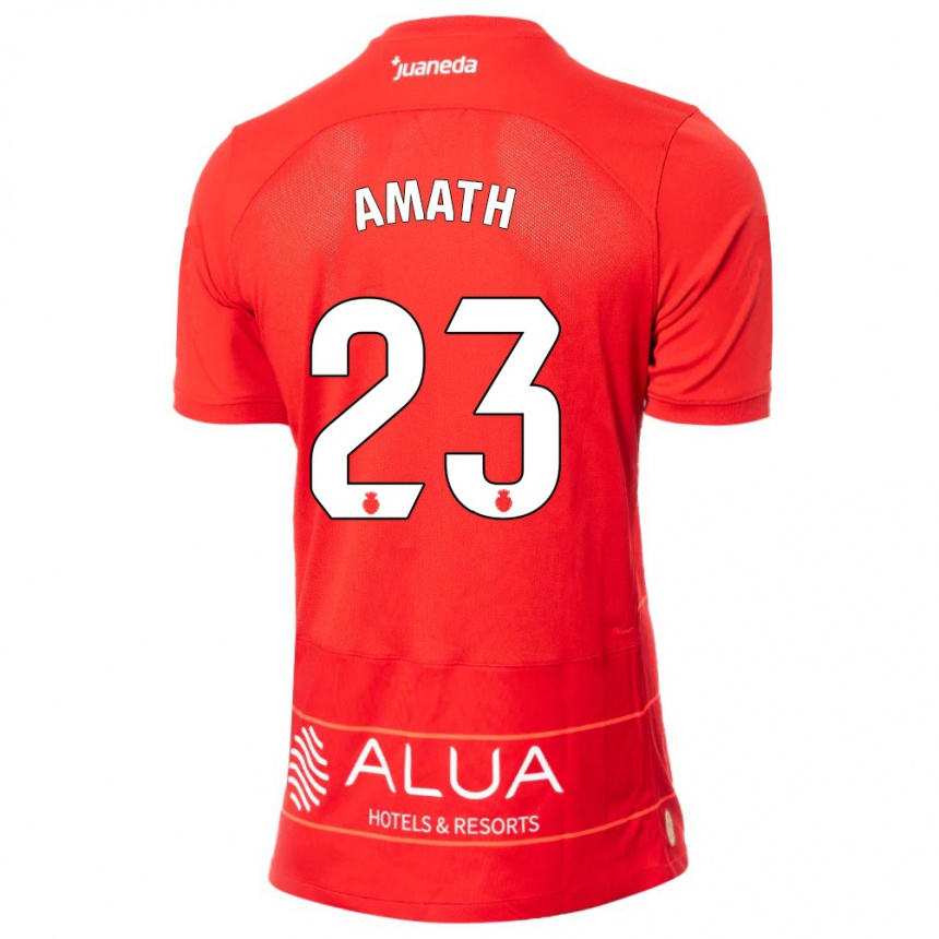 Men Football Amath Ndiaye #23 Red Home Jersey 2023/24 T-Shirt Canada