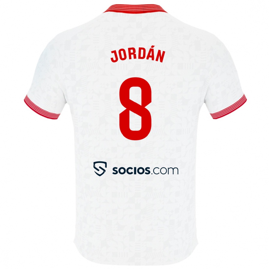 Homme Football Maillot Joan Jordán #8 Blanc Tenues Domicile 2023/24 Canada