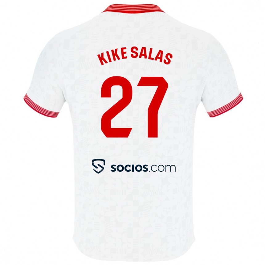 Men Football Kike Salas #27 White Home Jersey 2023/24 T-Shirt Canada