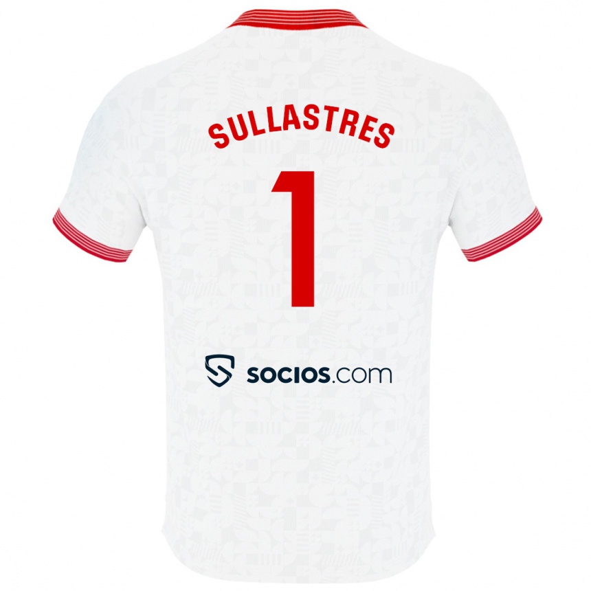 Men Football Esther Sullastres Ayuso #1 White Home Jersey 2023/24 T-Shirt Canada