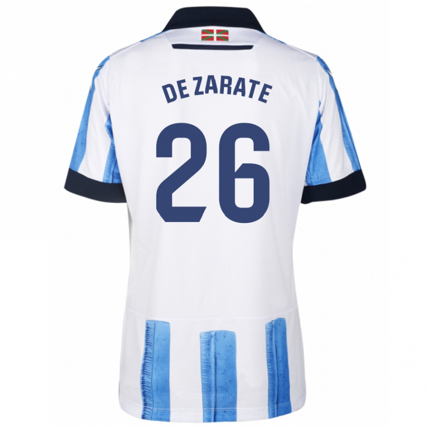 Men Football Urko González De Zarate #26 Blue White Home Jersey 2023/24 T-Shirt Canada