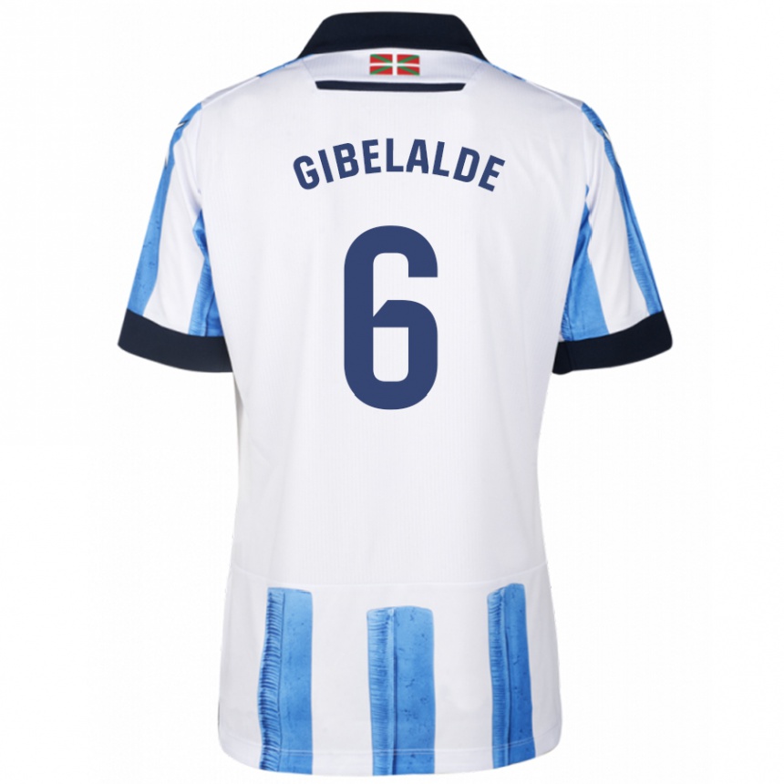 Men Football Manex Gibelalde #6 Blue White Home Jersey 2023/24 T-Shirt Canada