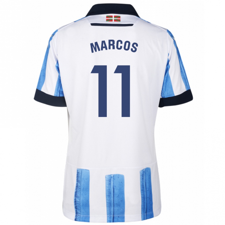 Men Football Cecilia Marcos Nabal #11 Blue White Home Jersey 2023/24 T-Shirt Canada