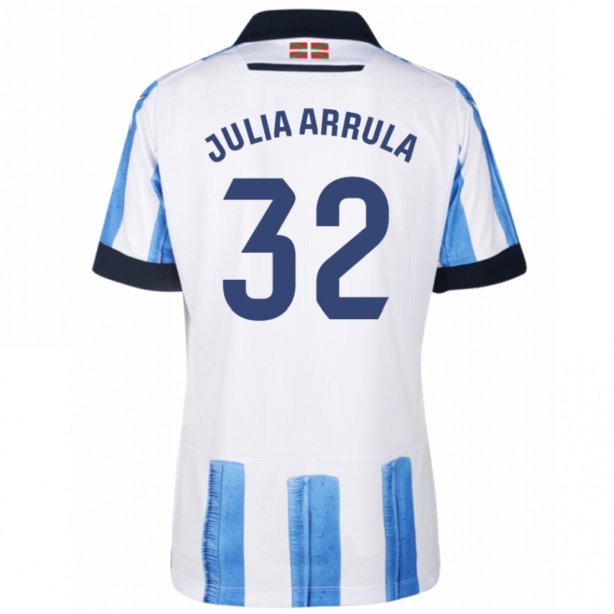 Men Football Julia Arrula #32 Blue White Home Jersey 2023/24 T-Shirt Canada