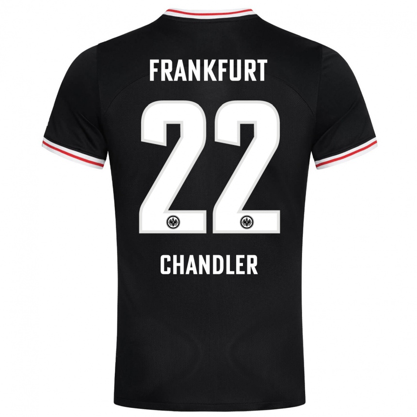 Men Football Timothy Chandler #22 Black Away Jersey 2023/24 T-Shirt Canada