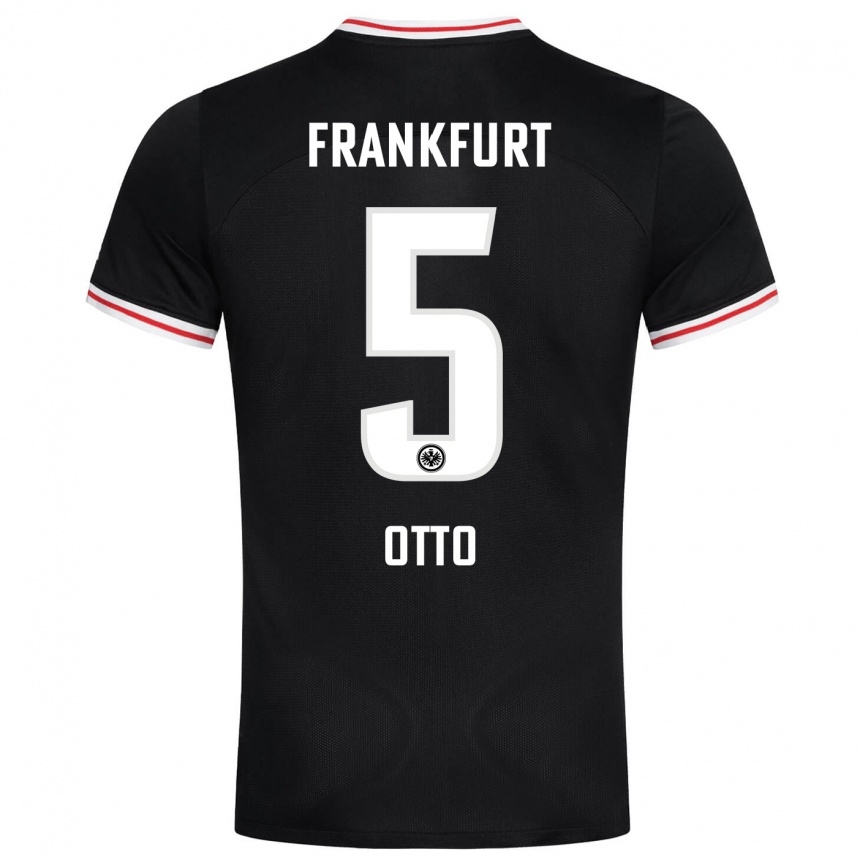 Men Football Fynn Otto #5 Black Away Jersey 2023/24 T-Shirt Canada