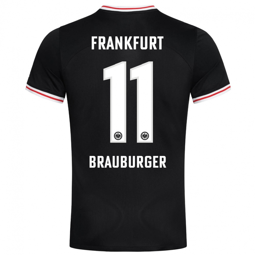 Men Football Maximilian Brauburger #11 Black Away Jersey 2023/24 T-Shirt Canada