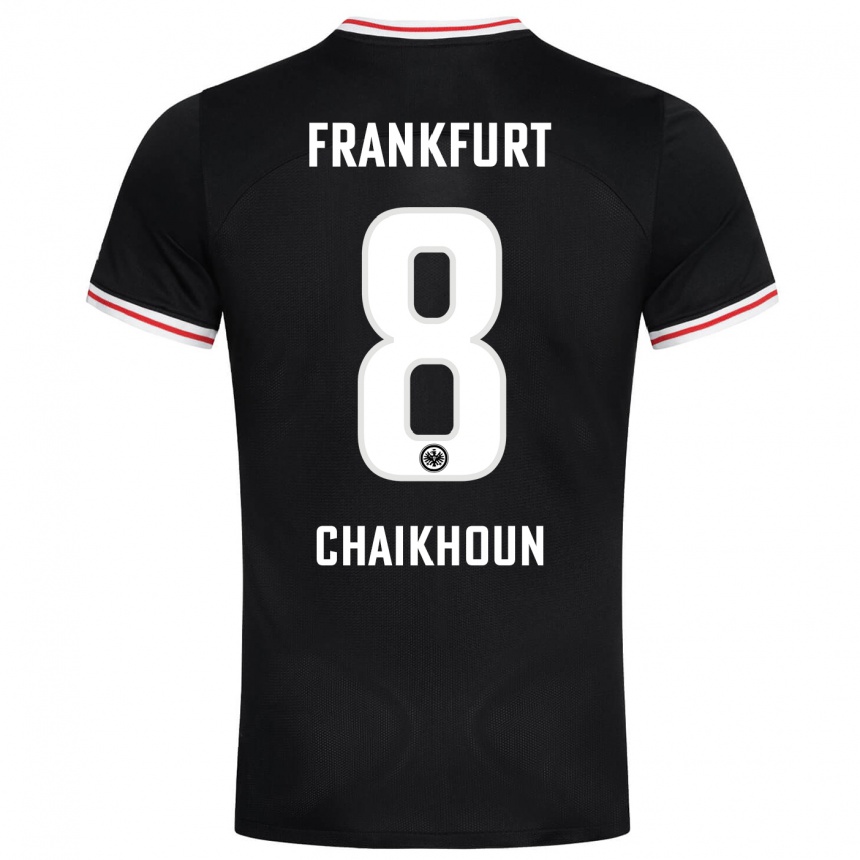 Men Football Ayoub Chaikhoun #8 Black Away Jersey 2023/24 T-Shirt Canada