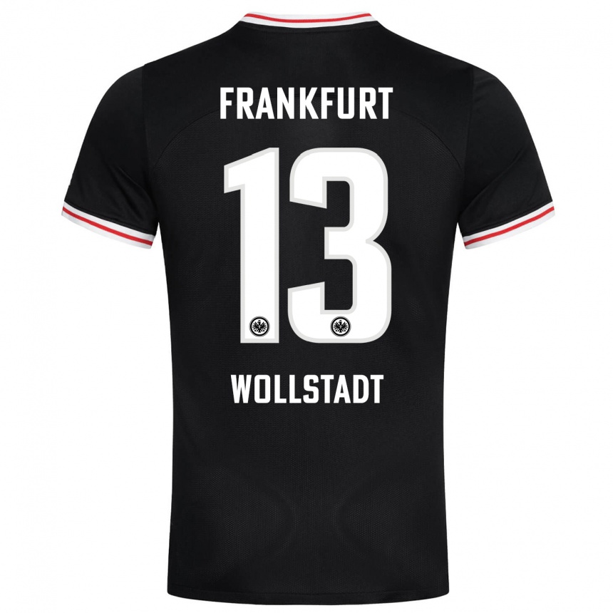 Men Football Fabio Wollstadt #13 Black Away Jersey 2023/24 T-Shirt Canada