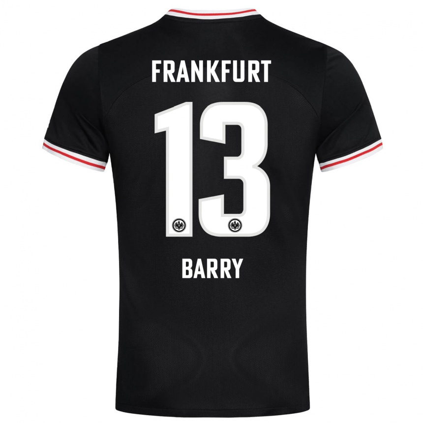 Men Football Jasha Barry #13 Black Away Jersey 2023/24 T-Shirt Canada