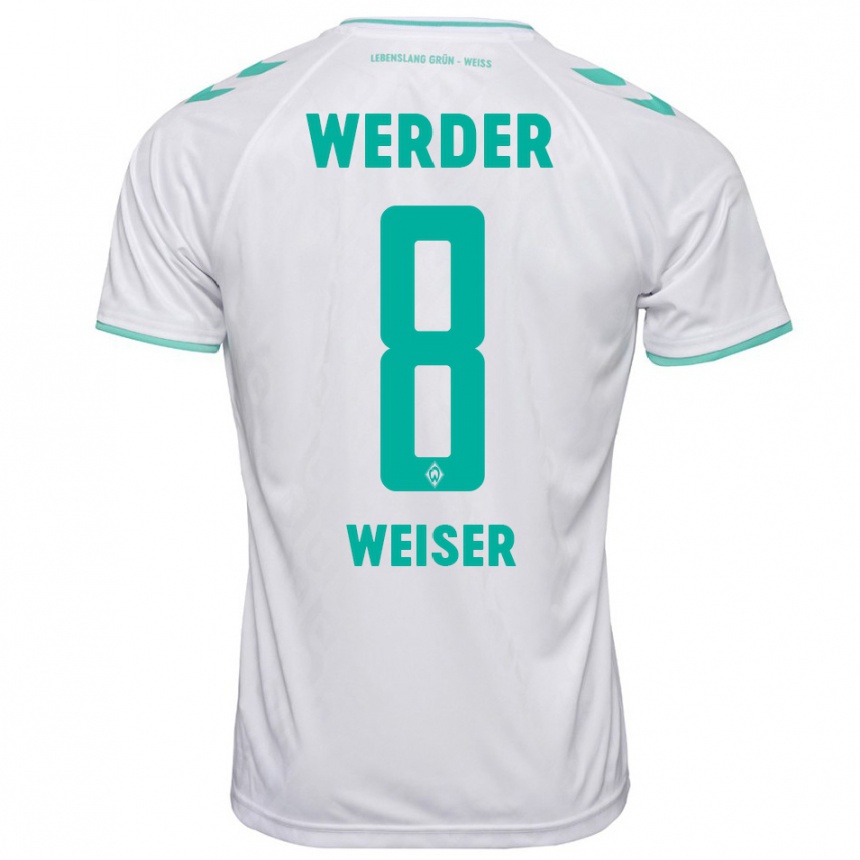 Men Football Mitchell Weiser #8 White Away Jersey 2023/24 T-Shirt Canada