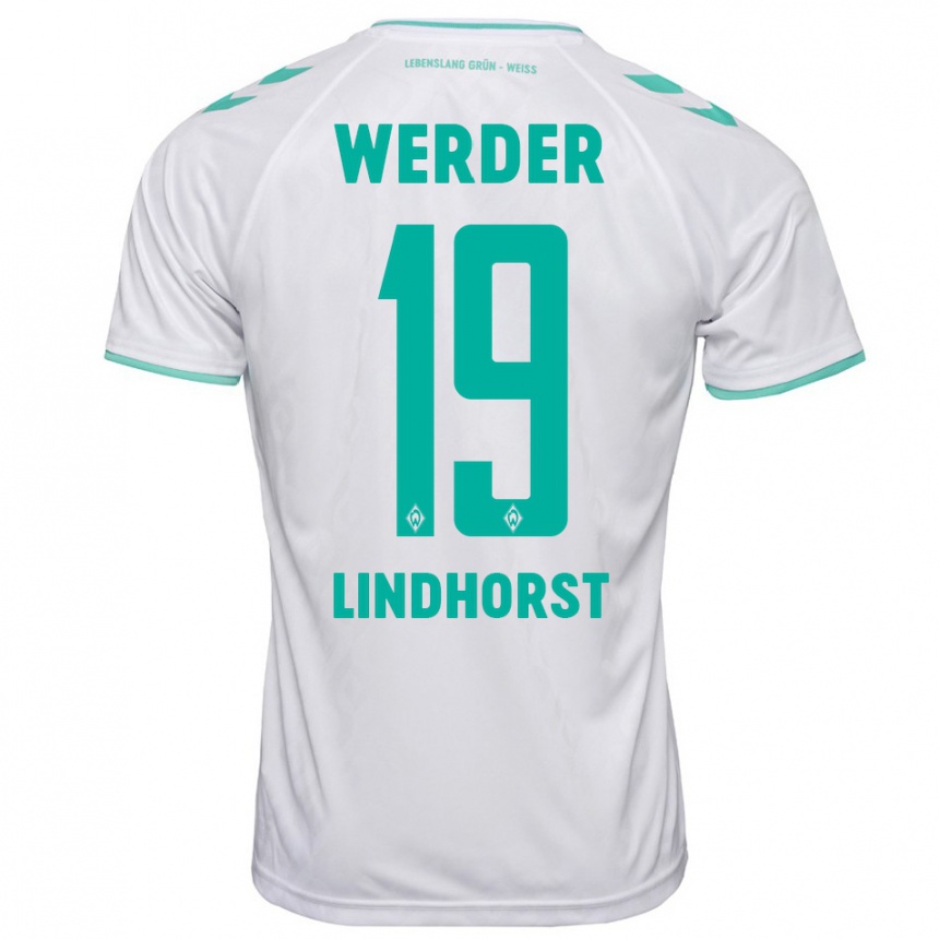 Men Football Jerrit Lindhorst #19 White Away Jersey 2023/24 T-Shirt Canada