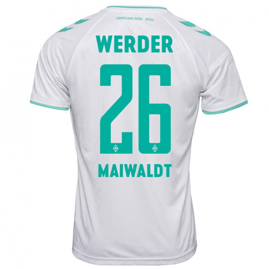 Homme Football Maillot Julius Maiwaldt #26 Blanc Tenues Extérieur 2023/24 Canada