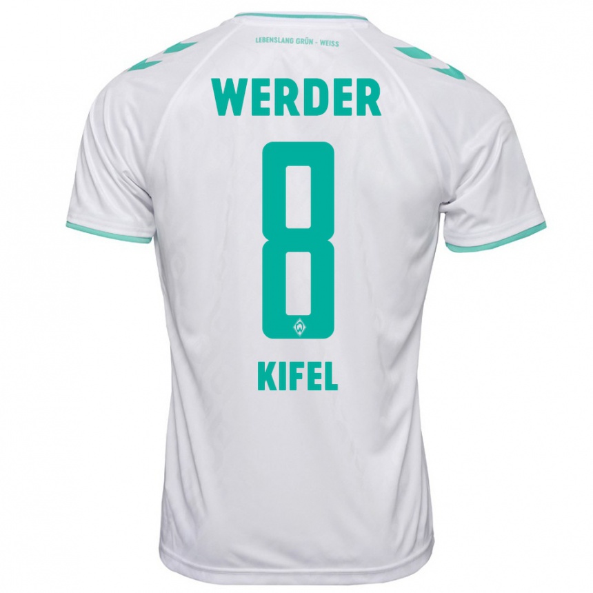 Men Football Denis Kifel #8 White Away Jersey 2023/24 T-Shirt Canada