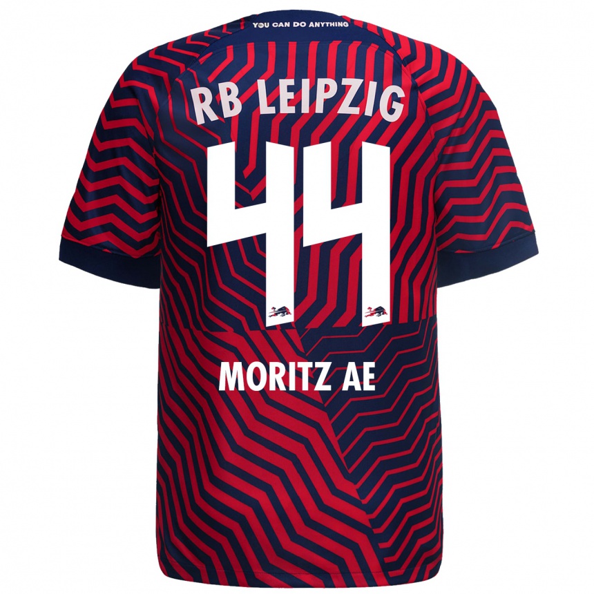 Homme Football Maillot Moritz Aé #44 Bleu Rouge Tenues Extérieur 2023/24 Canada