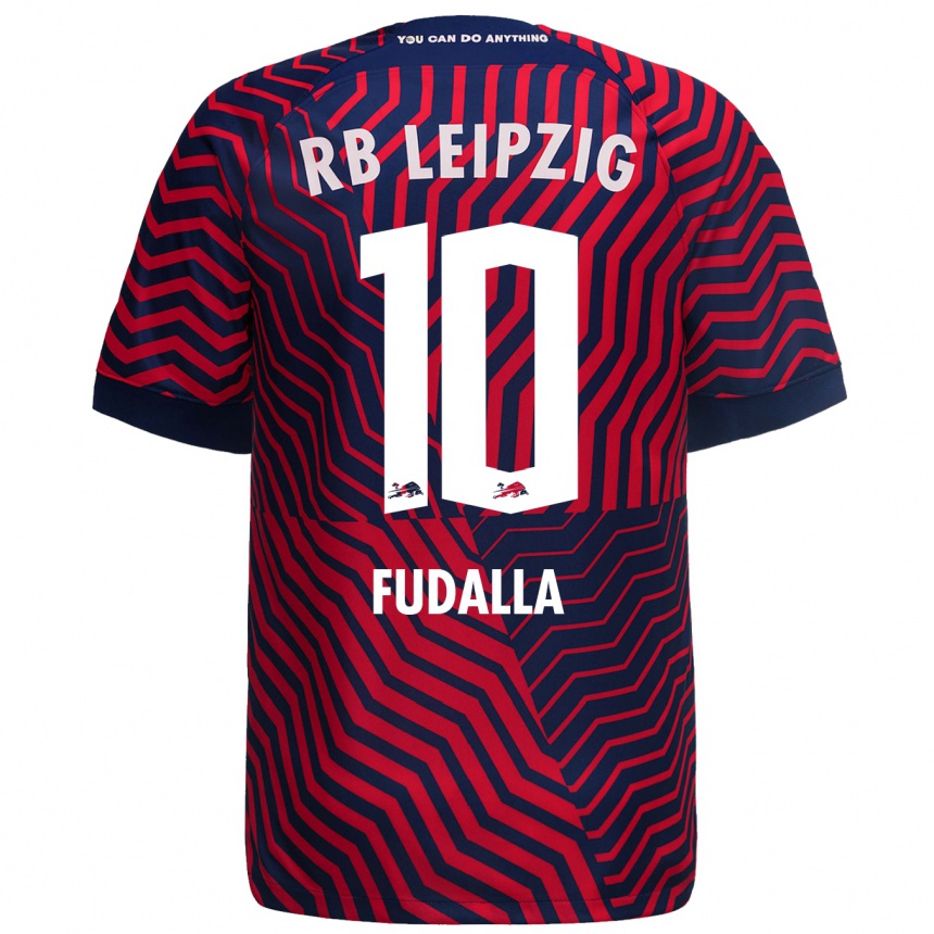 Men Football Vanessa Fudalla #10 Blue Red Away Jersey 2023/24 T-Shirt Canada