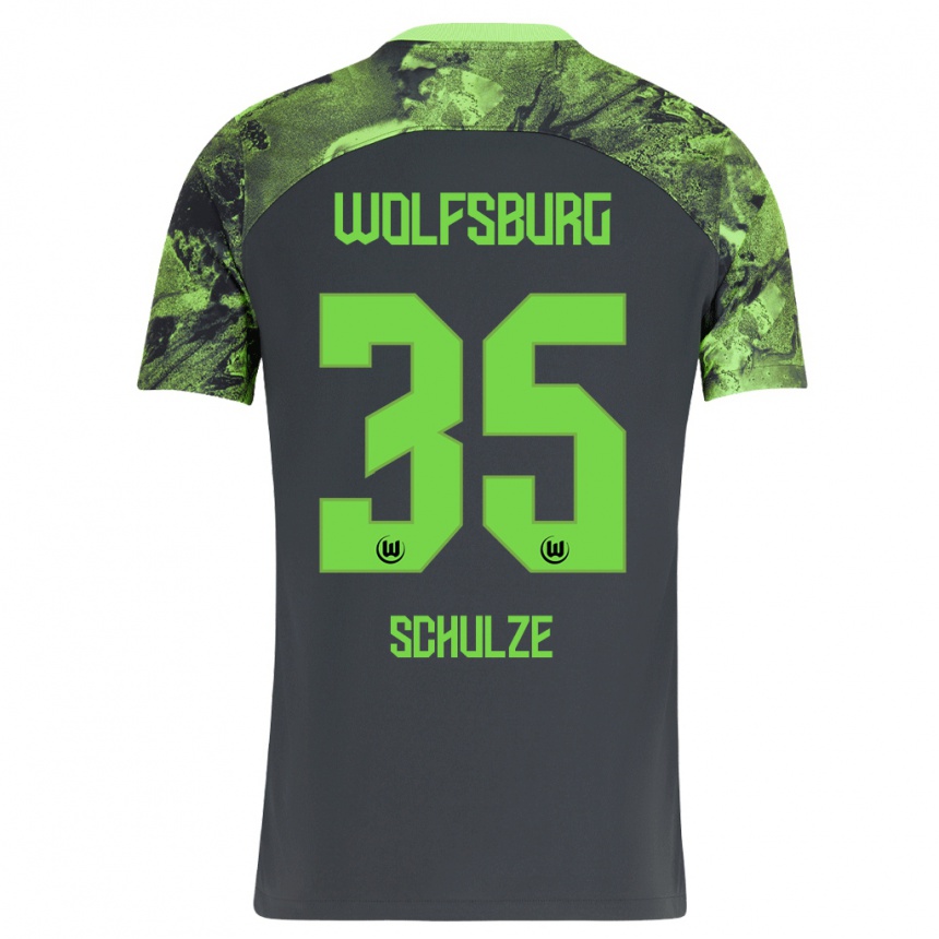 Men Football Philipp Schulze #35 Dark Grey Away Jersey 2023/24 T-Shirt Canada