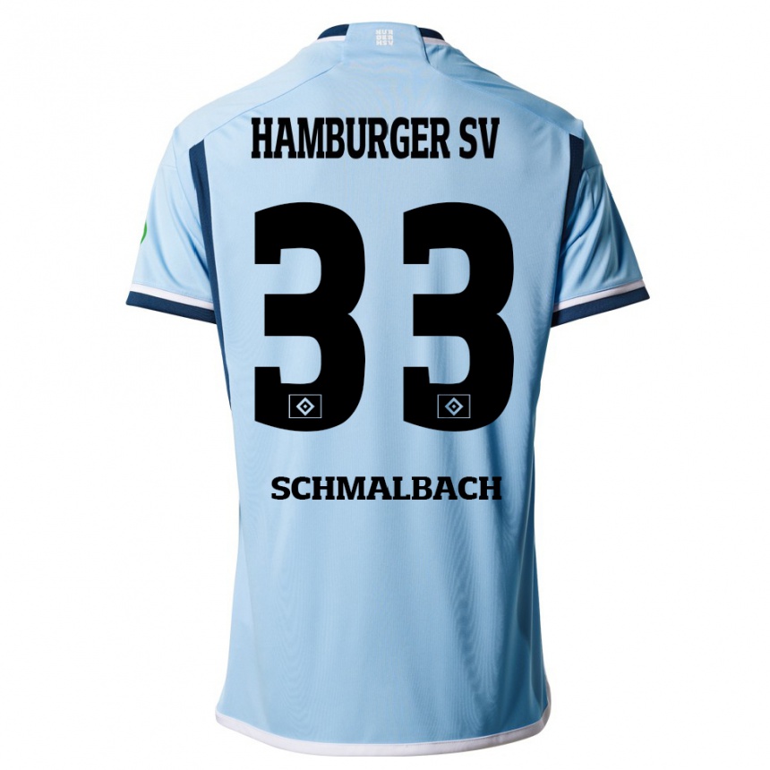 Homme Football Maillot Sebastian Schmalbach #33 Bleu Tenues Extérieur 2023/24 Canada