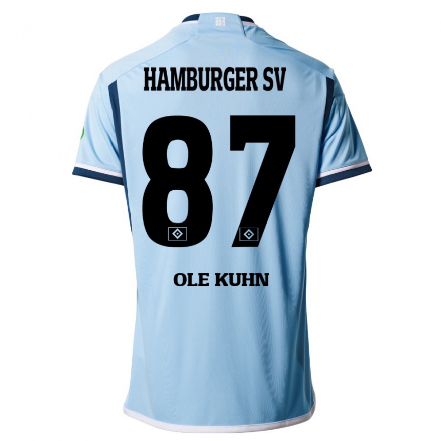 Homme Football Maillot Niklas Ole Kühn #87 Bleu Tenues Extérieur 2023/24 Canada