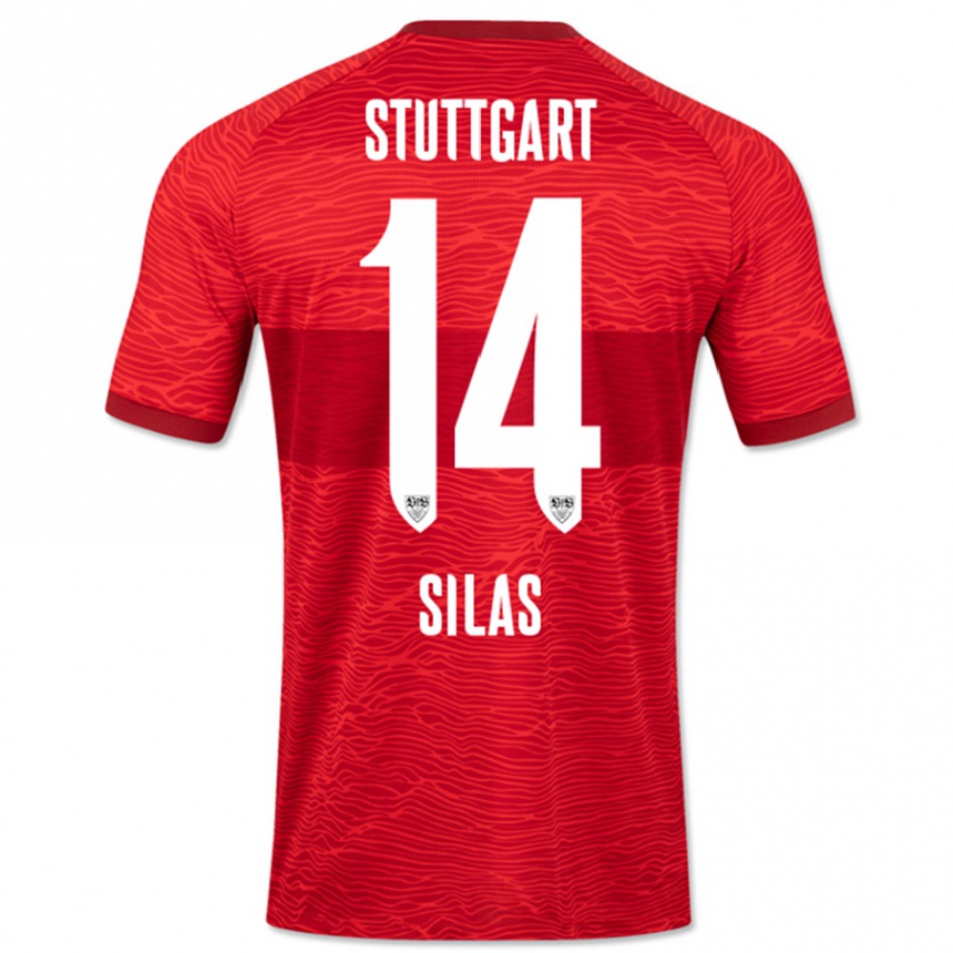 Men Football Silas #14 Red Away Jersey 2023/24 T-Shirt Canada