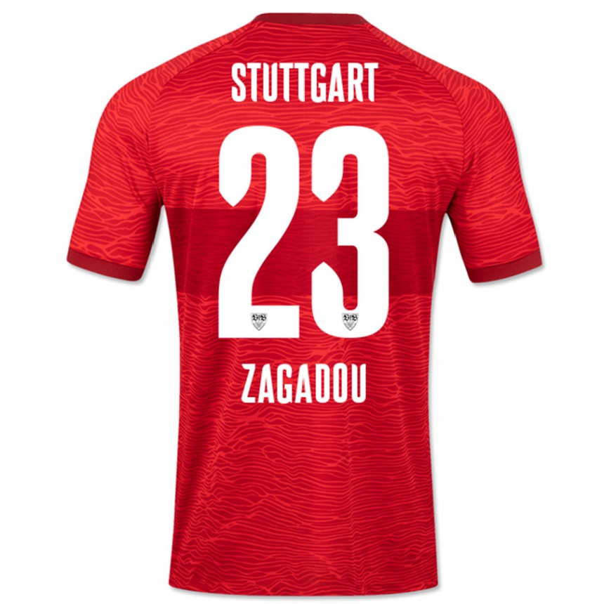 Men Football Dan-Axel Zagadou #23 Red Away Jersey 2023/24 T-Shirt Canada