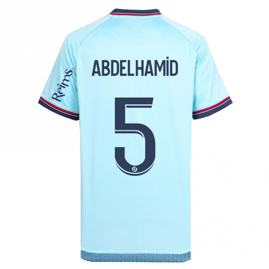 Homme Football Maillot Yunis Abdelhamid #5 Bleu Ciel Tenues Extérieur 2023/24 Canada