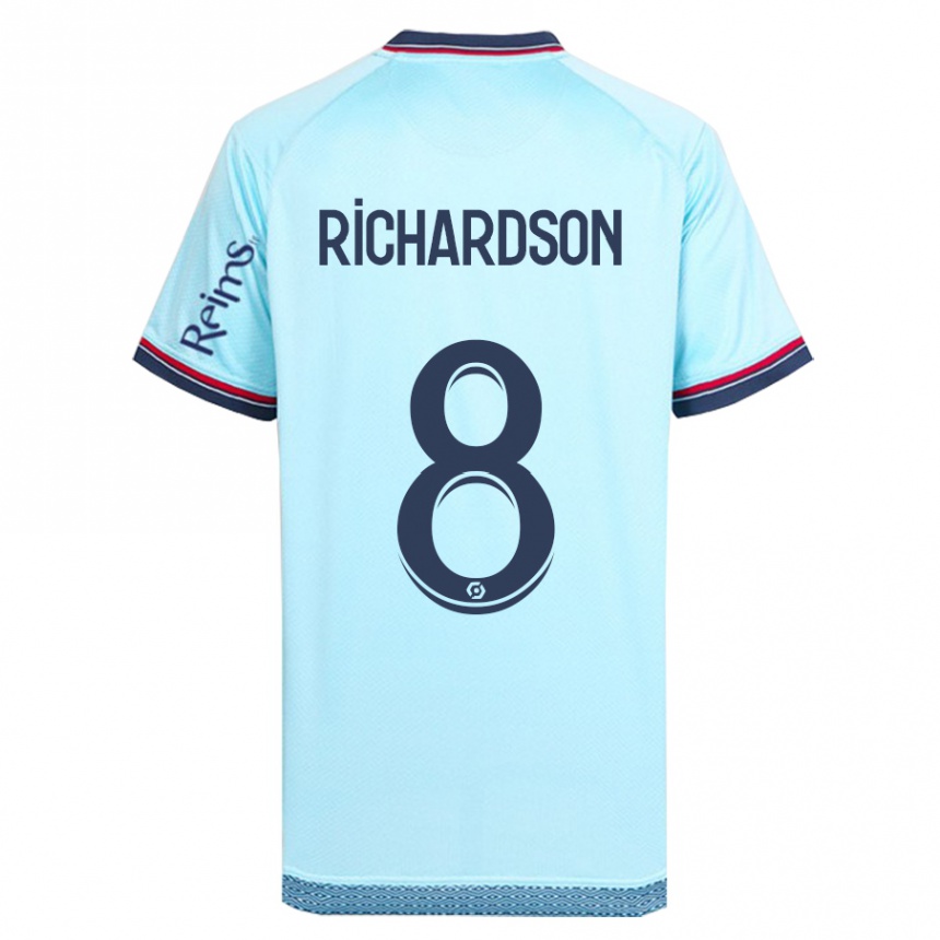 Homme Football Maillot Amir Richardson #8 Bleu Ciel Tenues Extérieur 2023/24 Canada