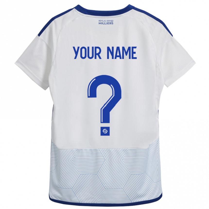 Men Football Your Name #0 White Away Jersey 2023/24 T-Shirt Canada