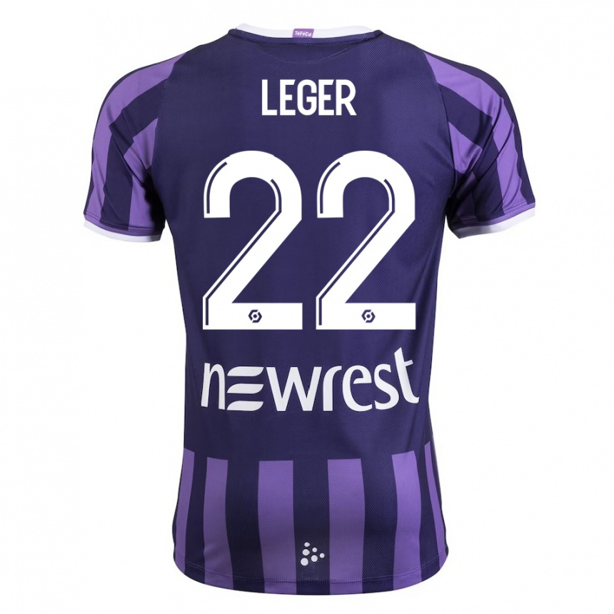 Men Football Christelle Léger #22 Purple Away Jersey 2023/24 T-Shirt Canada