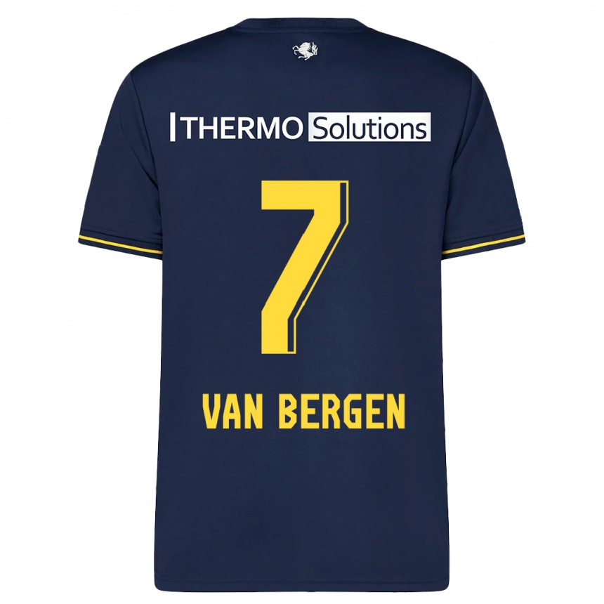 Men Football Mitchell Van Bergen #7 Navy Away Jersey 2023/24 T-Shirt Canada