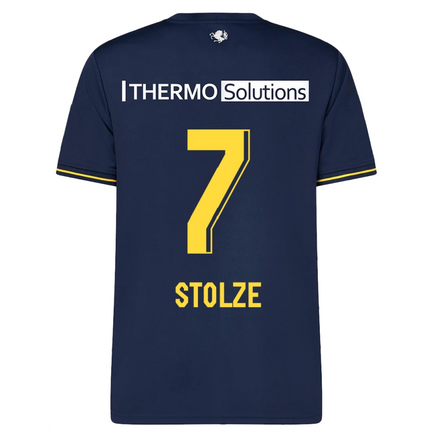 Men Football Anna-Lena Stolze #7 Navy Away Jersey 2023/24 T-Shirt Canada