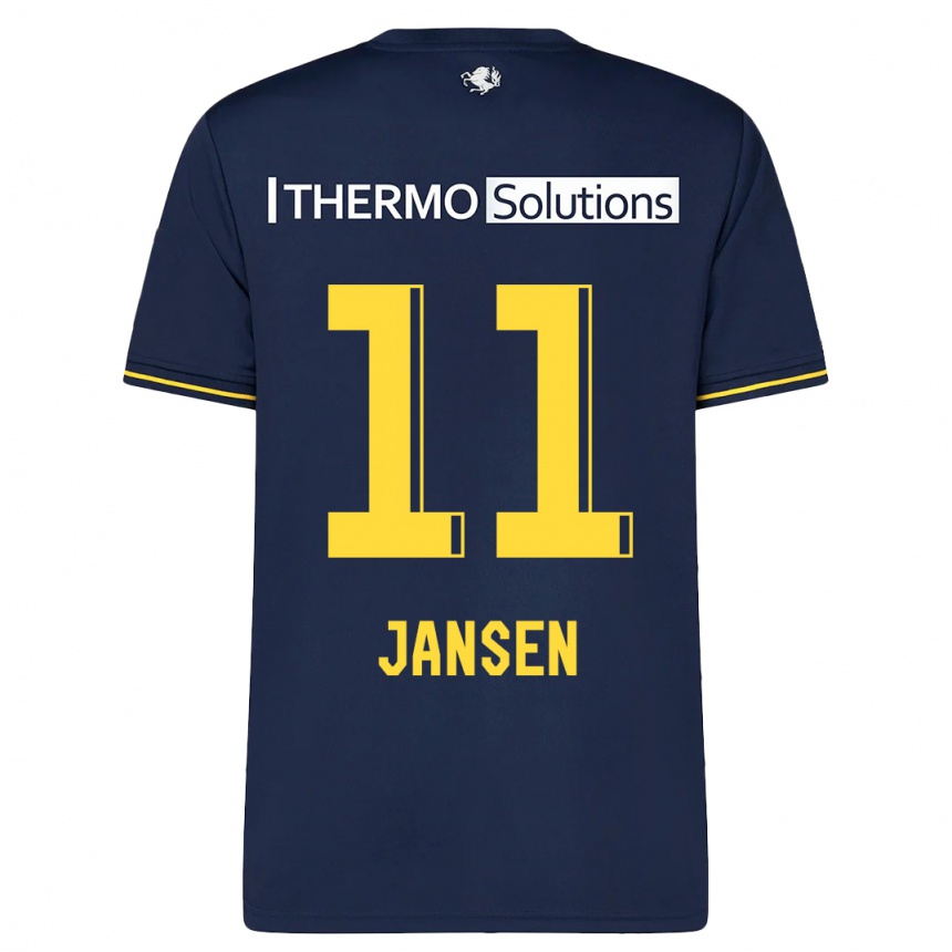 Men Football Renate Jansen #11 Navy Away Jersey 2023/24 T-Shirt Canada