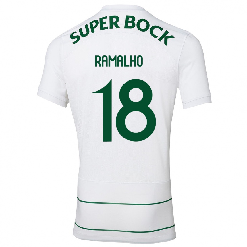 Homme Football Maillot Inês Filipa Ramalho Gonçalves #18 Blanc Tenues Extérieur 2023/24 Canada