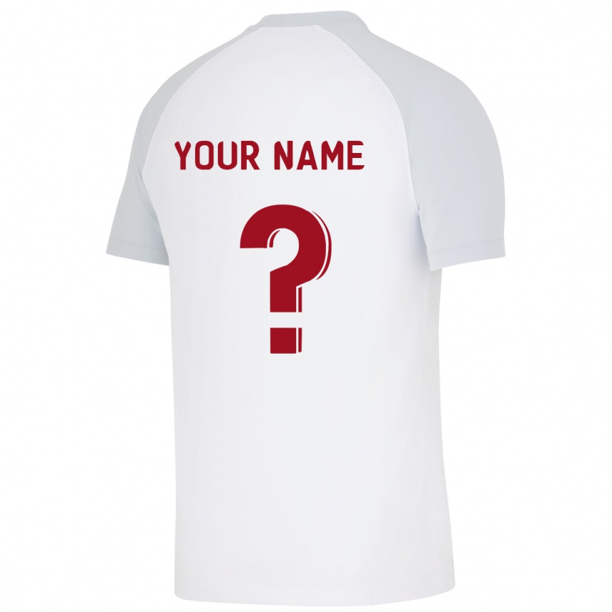 Men Football Your Name #0 White Away Jersey 2023/24 T-Shirt Canada