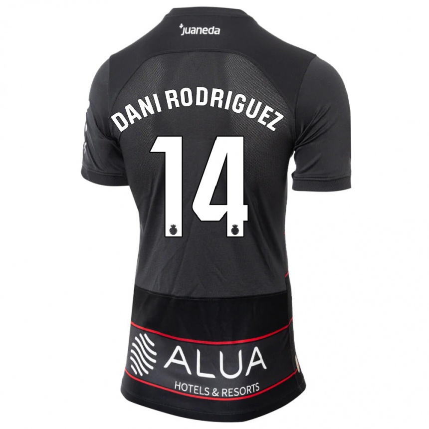 Men Football Dani Rodríguez #14 Black Away Jersey 2023/24 T-Shirt Canada