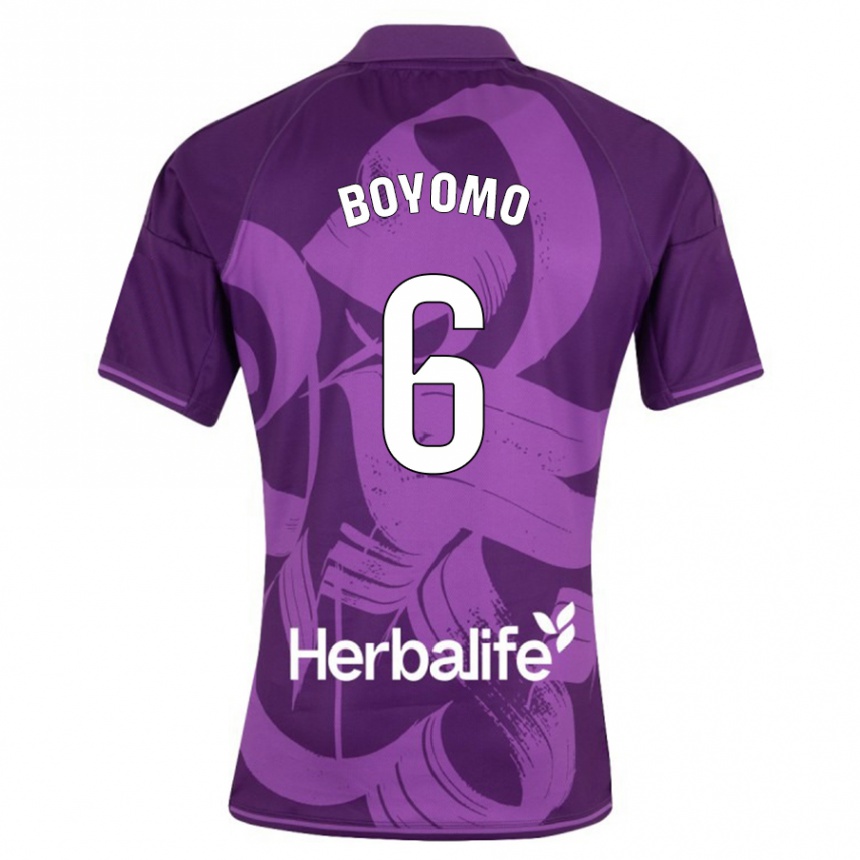 Men Football Enzo Boyomo #6 Violet Away Jersey 2023/24 T-Shirt Canada