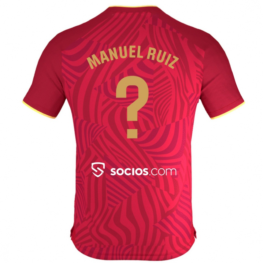 Men Football José Manuel Ruiz #0 Red Away Jersey 2023/24 T-Shirt Canada