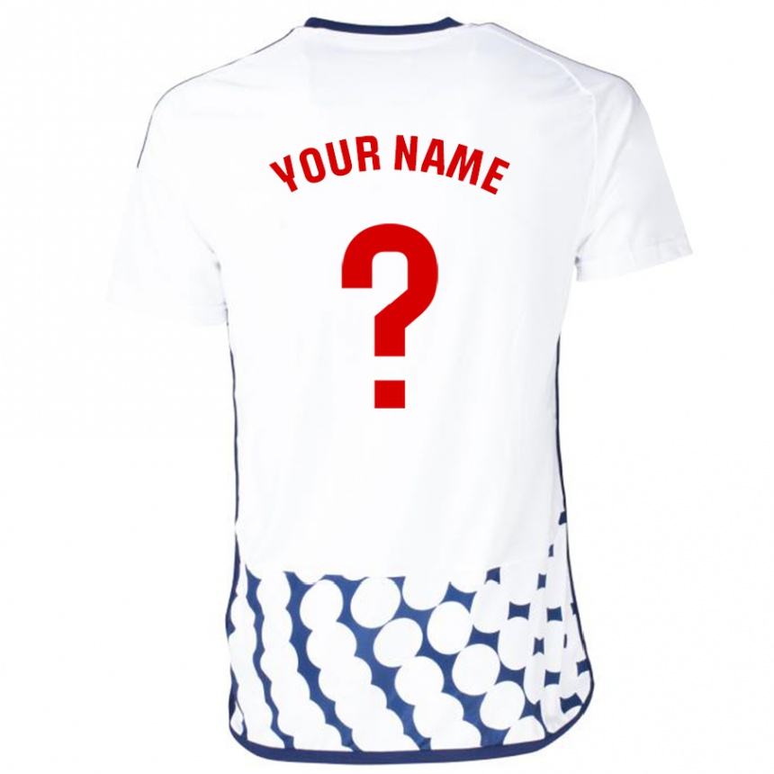 Men Football Your Name #0 White Away Jersey 2023/24 T-Shirt Canada