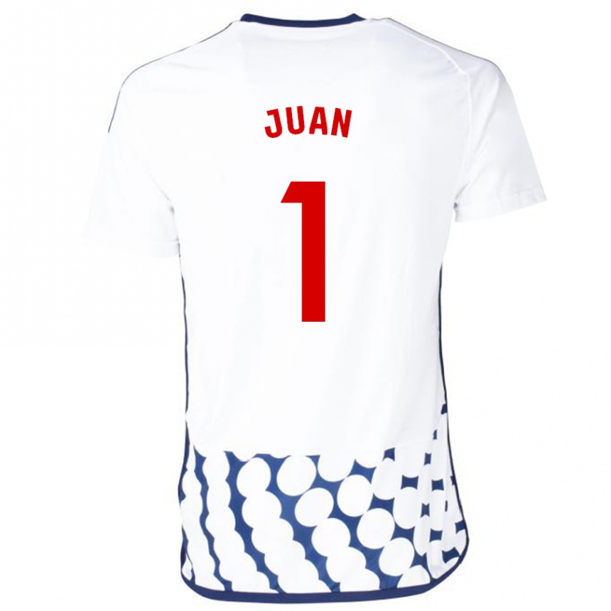 Men Football Ramón Juan #1 White Away Jersey 2023/24 T-Shirt Canada