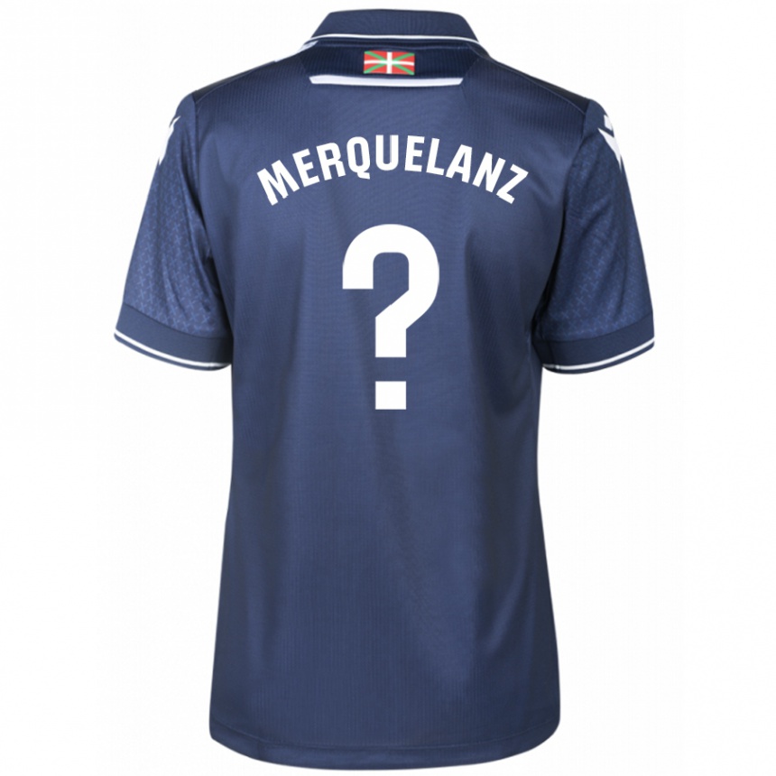 Men Football Martín Merquelanz #0 Navy Away Jersey 2023/24 T-Shirt Canada