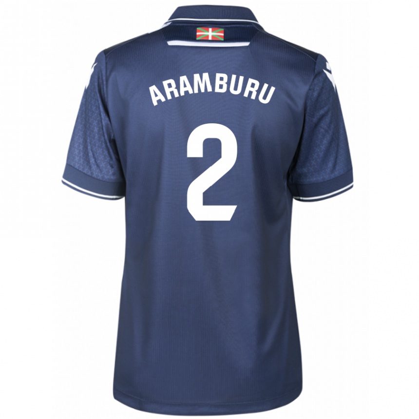 Men Football Jon Aramburu #2 Navy Away Jersey 2023/24 T-Shirt Canada