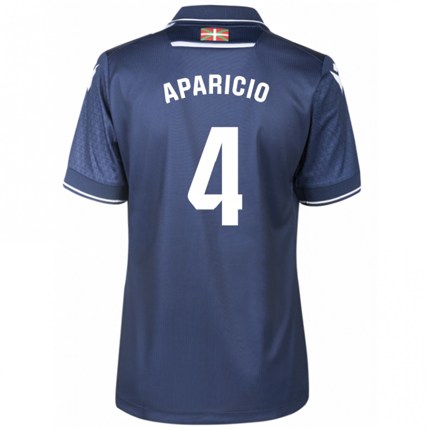 Men Football Nahia Aparicio Jaular #4 Navy Away Jersey 2023/24 T-Shirt Canada